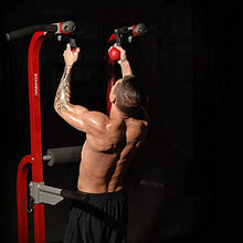 Stamina X Fortress Power Tower with Plyo Box - Dip Bar Pull Up Bar Station - Red