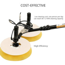 Electric Solar Panel Cleaning Brush and Rod, Water Fed Rod Brush, Extendable Roof Shingle Brush, for Roof, Solar Panel, House Siding, Deck, Pool,11.5ft(3.5m)