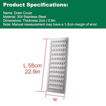 1 2 3 10 Pcs Channel Trench Drain Grate, Flush Mount Grid Drainage Grating - Filters Trash & Debris, Commercial Grade Trenchs Drains System for Kitchens(10 Pack,58x35X2.5cm/22.8x13.8x1in)