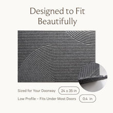 HEYMAT Stein Premium Scandinavian Indoor & Outdoor Doormat – Designer Entry Mat with Superior Dirt & Moisture Control – Non-Slip – Grey, 2' x 3'