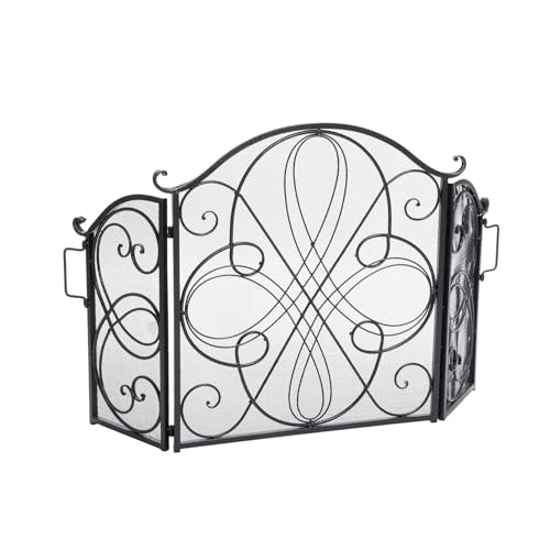 Fireplace Screen Fireplace Screen, Living Room Fireplace Screen, Black Fire Protection Fire Screen