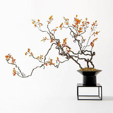 Artificial Bonsai Tree Chinese Zen Autumn Leaf Berry Dried Branch Flower Art Bonsai Ornament Living Room Villa Wabi Sabi Wind Simulation Flower Office Decoration Bonsai