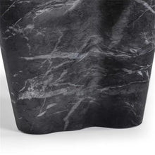 TOV Furniture Slab Black Marble Concrete Indoor/Outdoor Side Table