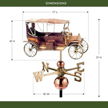 Old TYME Car Weathervane - Pure Copper by Good Directions