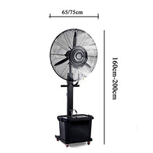CUTPOIY 42L Oscillating Misting Fan, 2-Speed Water Tank Atomizing Fan for Home, Industrial & Outdoor Cooling, 65cm