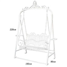 KYTGFH 2-4 Person Outdoor Porch Swing Garden Swing Outdoor Lounge Chair,Outdoor Iron Balcony Hanging Chair,Household Leisure Hammock Patio Swing for Yard,Lawn,Garden,Pool,Indoor