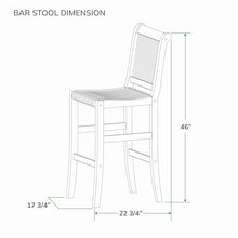 Cambridge Casual Costa Wood Bar Outdoor Dining Chair Set of 2