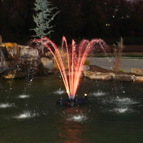 HALF OFF PONDS 1/4 HP Floating Fountain with Color Changing Lights