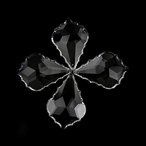 38mm-100mm Clear Maple Leaf Crystal Prism Chandelier Accessories Part Glass Lamp Pendant Crystal Suncatcher Prism for Home Decor,100mm 20pcs