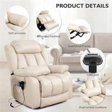 KTYUERGHK Dual Motor Infinite Position Power Recliner with Heated Massage