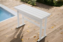 AXMOLM HDPE Outdoor Bar Height Patio Table, 54” All-Weather Outdoor High Top Tall Pub Rectangular Bar Table for Balcony, Backyard, Garden,Lawn (White, Bar Table)