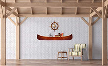 Old Modern Handicrafts Display Half Canoe Wall Art - 9 ft Multicolor