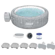 Coleman SaluSpa Sicily AirJet Inflatable Hot Tub Bundle with Pool/Spa Seat & Headrest Pillows