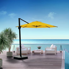 Midtown Umbrellas 10 Ft Outdoor Cantilever Patio Umbrella Black Frame Terylast Sunflower