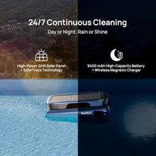 Beatbot iSkim Ultra Solar-Powered Auto Pool Skimmer 24/7 Cleaning, Built-in Water Clarification, Smart App & Voice Control, Dual Charging, Precision Edge & Corner Cleanup, Deep Blue