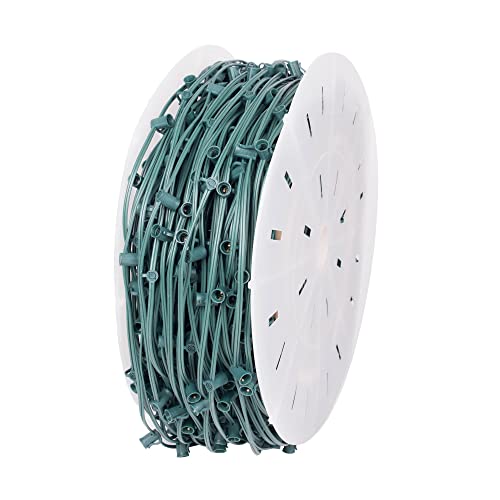 Vickerman 1000' C7 Socket String with 2000 C7 Sockets on SPT2 18 Gauge Green Wire