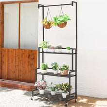 Large Plant Shelf Indoor Outdoor Flowerpot Stand 3 Tier Heavy Duty Hanging Plant Stand Floor Standing Flower Ladder Rack Multifunctional Plant Display Cabinet Shelves For Garden Patio Greenhous