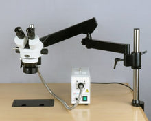 AmScope Digital Trinocular Stereo Zoom Microscope 3.5X-180X with Fiber-Optic Ring Light and 5MP Camera