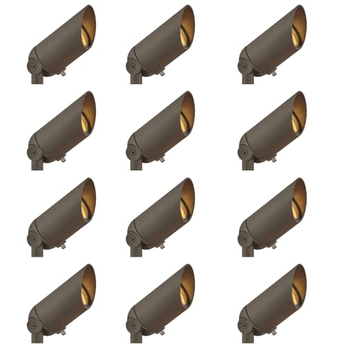 Hinkley Accent 12V MR16 Landscape Spot Light Set of 12, Textured Brown