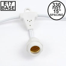 Novelty Lights 330 Feet Heavy Duty White Wire Light String, E17 Sockets