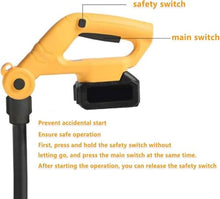 aromaoveite Cordless Snow Shovel w/Gloves+Heated Snow Shovel,Electric Snow Blower for Driveway-Adjustable Front Handle 90° Rotates,41cm Width, 15cm Depth,10m Throwing Distance(2 Batteries),Yellow