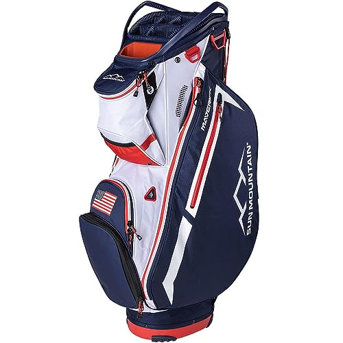 Sun Mountain 2024 Maverick Golf Cart Bag Navy/White/Red