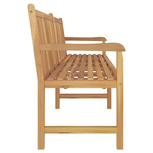 LKJVFCPW 89.8 Inch Teak Wood Garden Bench, Large Outdoor Patio Seating, Solid Hardwood Park Bench for Backyard, Deck, and Garden Decor, Weather Resistant