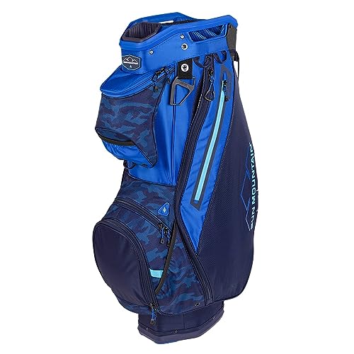 Sun Mountain Mens 2023 Sync Golf Cart Bag with 14 Way Dividers Navy/Camo/Blue