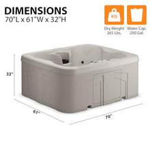 Lifesmart 4-Person Plug & Play 13-Jet Hot Tub Spa and Thermal Cover, Sand