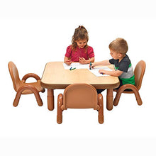 Children's Factory Angeles Baseline Toddler Table and Chairs Set Natural Wood