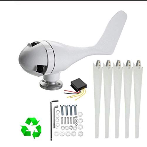 12/24/48V 2600W AC Permanent Wind Turbine Generator 5-Blades Household Power Generator W/Controller for Solar Streetlight 48v (12v)