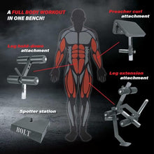 Bolt Fitness Supply VENOM Gapless Adjustable Bench Black