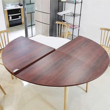 ZDJZMGZ Large 67in Folding Round Table Top - 4-Fold Collapsible Solid Wood Extender for Outdoor Dining, Perfect for 10-20 Guests, Red Sandalwood Finish