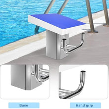 LYJIANGXIN 20in x 20in Stainless Steel Non-Slip Diving Board, Pool One Step Diving Starting Block, Heavy Duty Swimming Competition Jumping Platform with 15° Inclined for Athletes