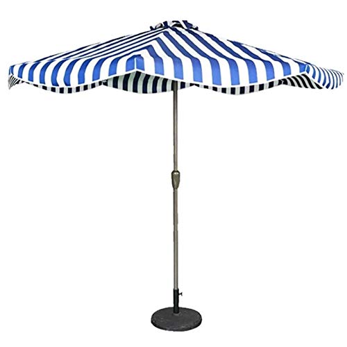 JOMRTS Outdoor Garden Parasols 9Ft/2.7M Outdoor Parasol Patio Striped Umbrella, for Garden, Deck, Backyard and Pool, Sunscreen Uv50+,Colors Good