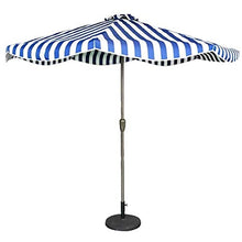 JOMRTS Outdoor Garden Parasols 9Ft/2.7M Outdoor Parasol Patio Striped Umbrella, for Garden, Deck, Backyard and Pool, Sunscreen Uv50+,Colors Good