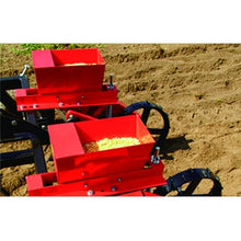 Field Tuff Corn and Bean Planter with Adjustable 2 Row Widths, 14" to 36.6" - Includes 13" Pneumatic Tires, 15 lb Capacity per Hopper