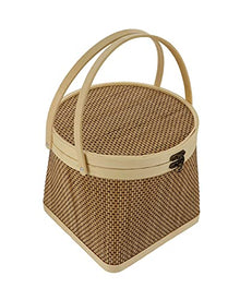 Picnic Basket Hamper As Shopping Bag with Lid and Handle Camping Picnic Shopping Food Fruit Picnic Basketpicnic Basket(Color:20X20X19.5CM) (23x23x19.5cm) (23x23x19.5cm)