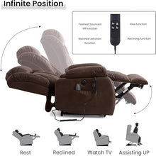 HTERWQEA PU Leather Power Lift Recliner Chair with Heat Massage