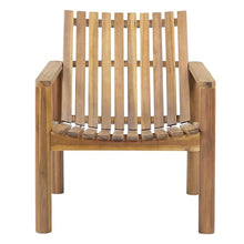 Christopher Knight Home Mabel Outdoor Acacia Wood Lounge Chairs with Arms, Solid Patio Chairs Set of 2 with Slatted Back & Curved Seat, Modern Wooden Outdoor Chairs for Patio Deck Balcony, Teak