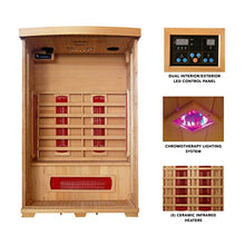 Blue Wave HeatWave BSA2406 2-Person Deluxe Ceramic Infrared Sauna, 1-2, Hemlock