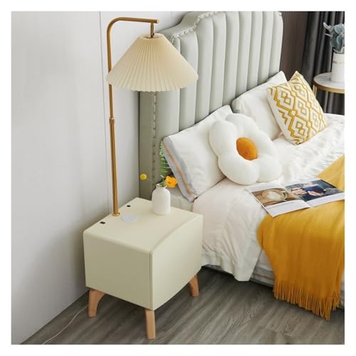 ZHONGCHENGWU Floor Lamp Multifunctional Floor Lamp with Side Table, USB & Drawer for Bedroom
