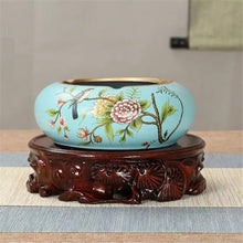 bonsai pot stand Wooden Carving Display Pedestal Crafts Tea Sets Base(XXL)