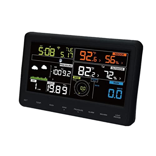 JDXQBLD Weather Station, WH2950 Solar Weather Station Can Be Connected to PC 433MHz Professional Wireless Meter Forecaster