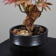 YXIANG56Q Fake Plants Artificial Red Maple Potted Plants Fake Green Plants Bonsai Zen Decoration Exhibition Hall Space Tea Room Study Room Shopping Mall Restaurant Bonsai Tree