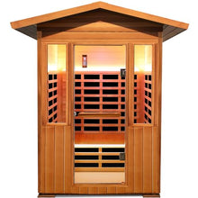 RIGO Outdoor 2-Person Infrared Sauna Red Cedar Hemlock 1800W