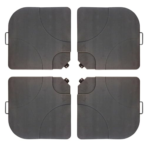 OROTLECT Umbrella Ebony Resin Cross Arm Base Weights for Outdoor Shade Stands – 4-Piece Fillable Set Holds 35 lbs Each for 140 lbs Total – Heavy Duty Support for Pool, Patio, or Beach Canopy