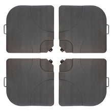 OROTLECT Umbrella Ebony Resin Cross Arm Base Weights for Outdoor Shade Stands – 4-Piece Fillable Set Holds 35 lbs Each for 140 lbs Total – Heavy Duty Support for Pool, Patio, or Beach Canopy