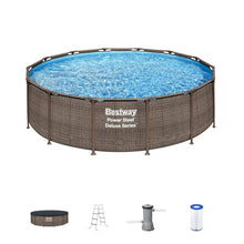 Bestway Power Steel 14’ x 42” Above Ground Swimming Pool Set with Pump