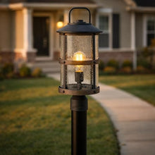 Hinkley Lakehouse Medium 12V Outdoor Post Lantern, Aged Zinc/Driftwood Gray